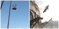 WATCH: Stuntman performs a ridiculous 125 feet “Leap of Faith” for the Assassin’s Creed movie