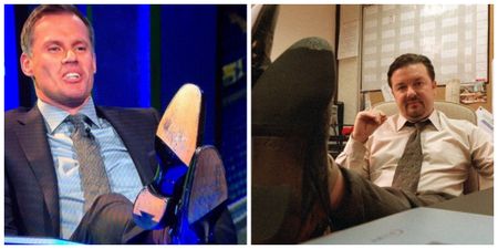 Jamie Carragher was trading quotes with a David Brent parody account after Monday Night Football