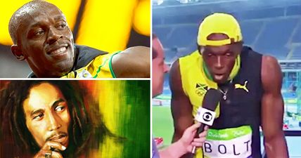 Usain Bolt singing Bob Marley’s One Love is pretty special