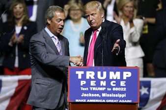 WATCH: Donald Trump was joined onstage last night by everybody’s favourite Brexiteer