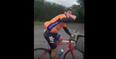 VIDEO: Group going to Electric Picnic hand can of beer out to the window to a thirsty cyclist