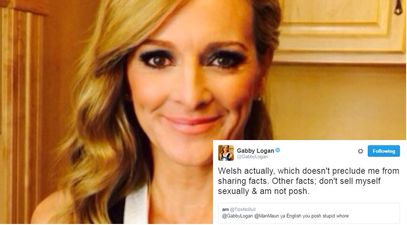 Gabby Logan perfectly deals with Twitter trolls