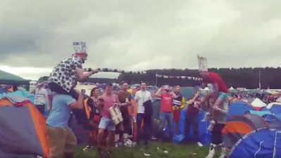 WATCH: Beer can jousting is a real thing, and it was happening at Electric Picnic