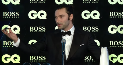 WATCH: Irish actor Aidan Turner wins TV Actor of the Year at GQ Awards