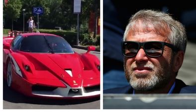 Chelsea owner Roman Abramovich shows of his €10m fleet of supercars for the first time