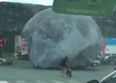 VIDEO: A giant, inflatable moon caused traffic chaos in China today