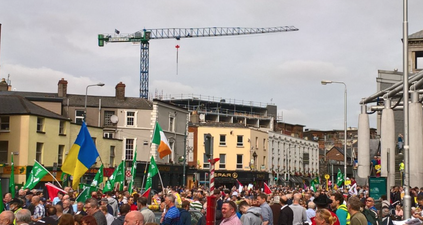 WATCH: Water protests are currently taking place around Dublin