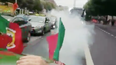 WATCH: This Mayo fan car in Dublin is causing some havoc with a smoke machine