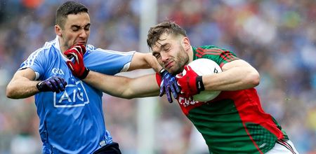 PICS: Unseen images of Aidan O’Shea clashing with a Dublin player on the pitch after their tunnel row