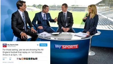 The Sky Sports GAA Twitter account was up to some self-deprecating mischief