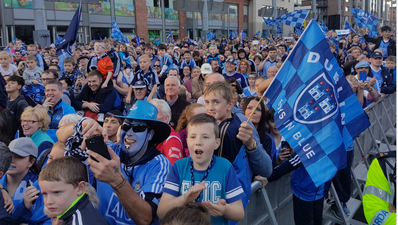Thousands of people have come out to celebrate with the Dublin champions tonight