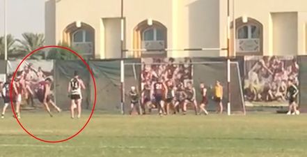 WATCH: Paul Durcan wins game in Qatar with last-minute 14-yard thunderbolt that 8 men couldn’t stop