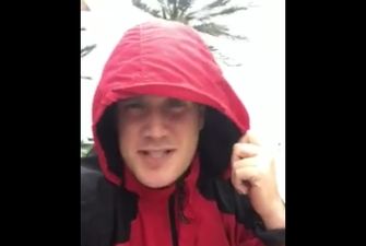 VIDEO: Irishman caught in a Bermuda hurricane does perfect Teresa Mannion impression