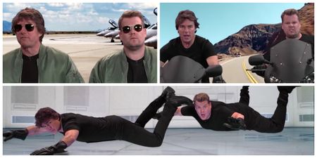 WATCH: James Corden helps Tom Cruise act out his most memorable scenes