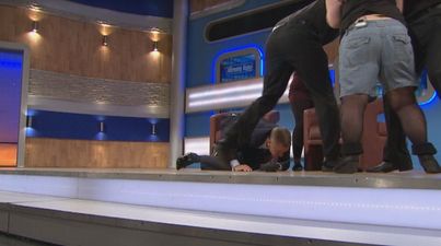 WATCH: Jeremy Kyle was knocked over during tussle on show this morning