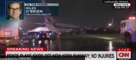 Mike Pence’s plane skids off the runway in New York