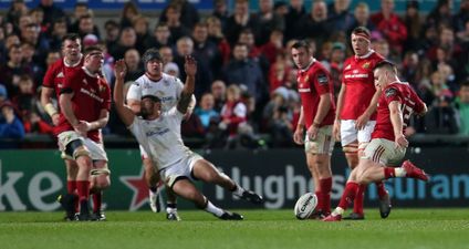 PIC: Ulster’s tribute to Anthony Foley was well received by the Munster faithful