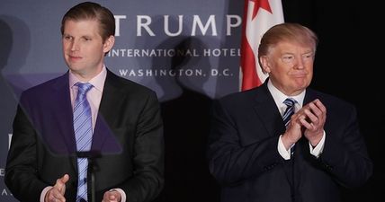 PIC: Eric Trump seems to have broken the law while casting a vote for his father