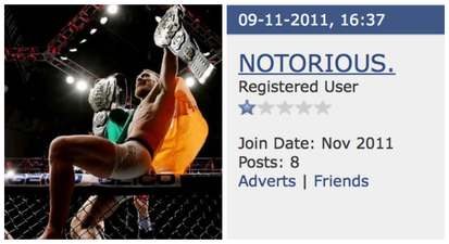 Conor McGregor’s Boards.ie post from 2011 shows he hasn’t changed a bit
