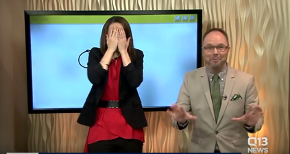 WATCH: American news anchor tries to draw cannon live on air, draws something… else