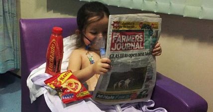 Brave six-year old reading the Irish Farmers’ Journal after double transplant is one of the photos of 2016