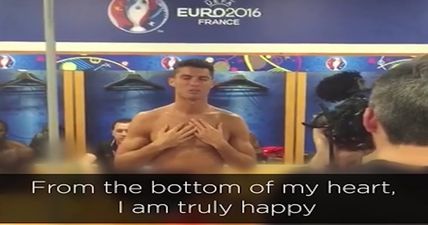 WATCH: Footage surfaces of Cristiano Ronaldo’s amazing dressing room speech after the Euro 2016 final