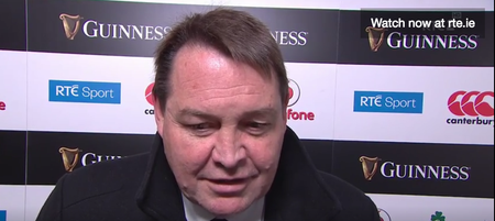 WATCH: The All Blacks coach wasn’t very happy with his post-match interview