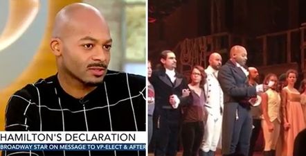 WATCH: Hamilton actor says “there’s nothing to apologise for” following Trump’s criticism