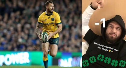 Australian star Quade Cooper seems to have strongly mixed feelings on Ireland