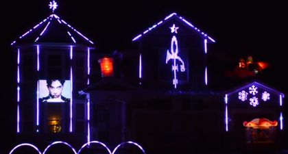 WATCH: Christmas lights have never been cooler than this stunning tribute to Prince