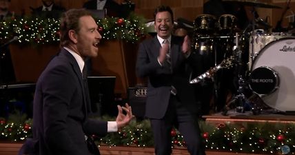 WATCH: Michael Fassbender and Jimmy Fallon’s epic air guitar battle made for great TV