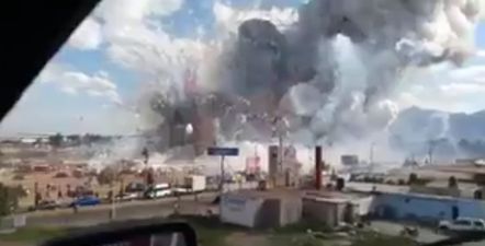 VIDEO: A massive explosion at a fireworks market in Mexico