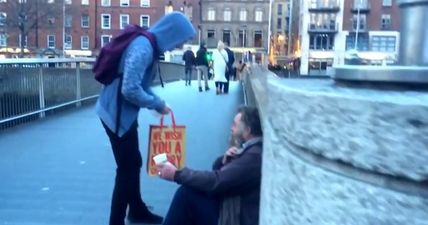 VIDEO: Teenagers surprise homeless people in Dublin with Christmas presents in fantastic act of generosity