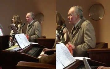 WATCH: An elderly man from Monaghan paid tribute to his late wife with his first ever solo this morning