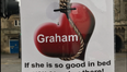 A love-scorned woman has posted these brutal posters about her ex