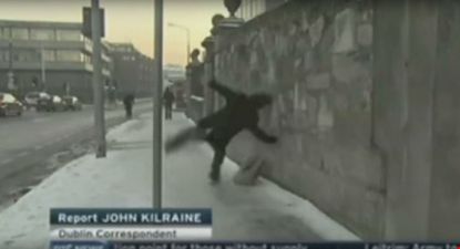 WATCH: This guy slipped on the ice seven years ago today and Ireland will never forget