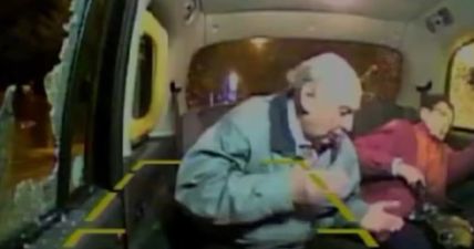 VIDEO: 77-year old woman suffers fractured skull after stones thrown through taxi window