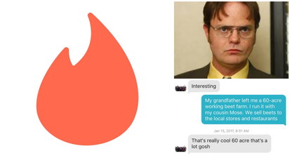 PICS: Girl brilliantly uses quotes from The Office on unsuspecting Tinder match
