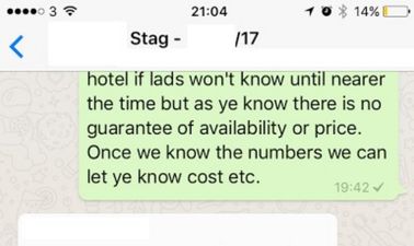 PIC: This man in Galway has a very convincing excuse not to go on his friend’s stag