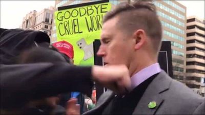 WATCH: Alt-right leader Richard Spencer got punched in the face again and people lost it