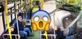 WATCH: Passengers miraculously escape after truck crashes through the side of a bus