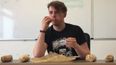 WATCH: This man tried to devour five chicken fillet rolls in less than an hour