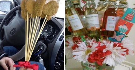Nothing says ‘Happy Valentine’s Day’ quite like a bouquet of chicken nuggets, bacon or wine