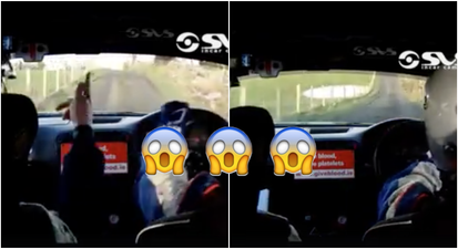 WATCH: Irish rally drivers produce brilliant profanity-laced exchange after near crash in Galway