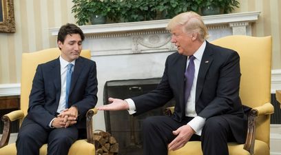 WATCH: A lot of people noticed one thing about Donald Trump’s meeting Justin Trudeau