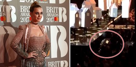 VIDEO: Katy Perry’s set at the Brits featured a hilarious balls-up as her dancer fell off stage