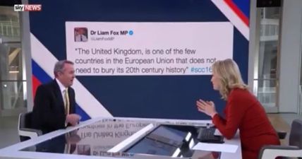 WATCH: British MP denies sending tweet despite sitting in front of giant screenshot of it on TV