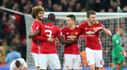 The reaction to Marouane Fellaini coming on after Herrera was sent off is exactly how you’d expect