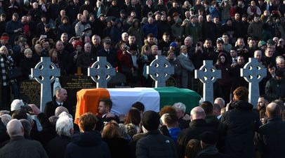 ‘Amhrán na bhFiann’ was played and sung at the grave of Martin McGuinness and it was something special