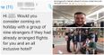 Man pulls out of group holiday; friends find stranger on Facebook with the same name and bring him instead